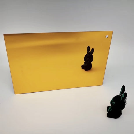 Acrylic Sheet Mirror Dark Gold A4