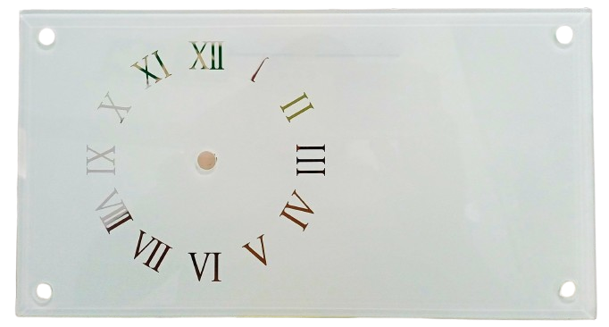 Clock 12inch Long Smooth with Mirror Numbers