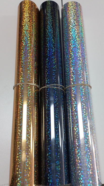 Vinyl HTV Pattern Bubbles Holographic Gold