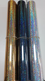 Vinyl HTV Pattern Bubbles Holographic Gold