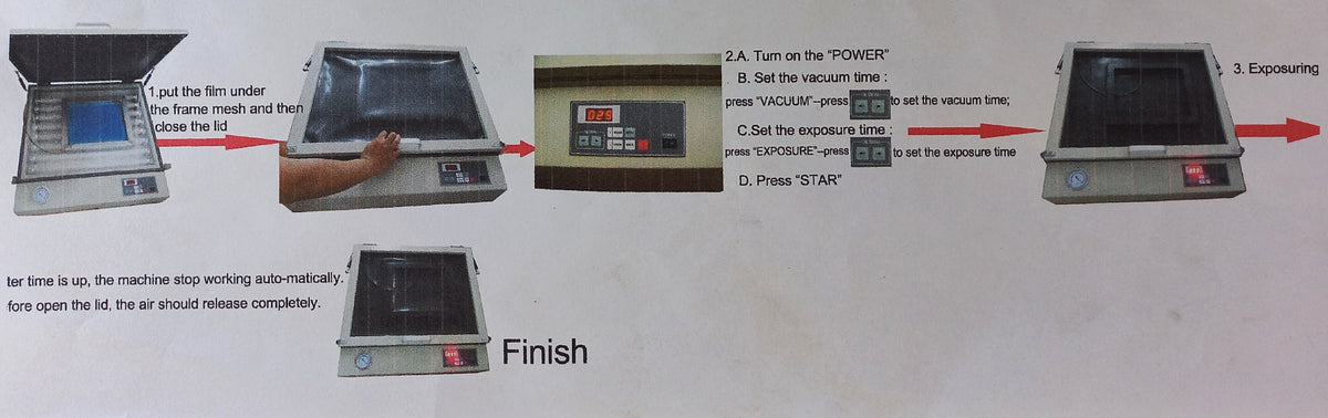 Screen Printing UV Exposure unitwith Vacuum