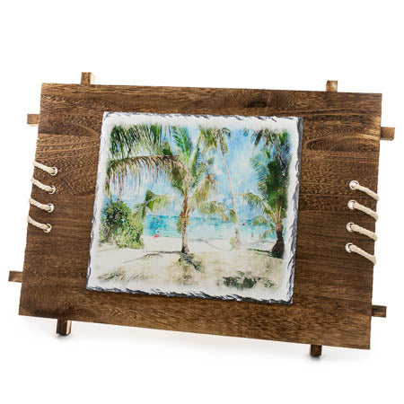 Rock Slate Wooden Frame Large