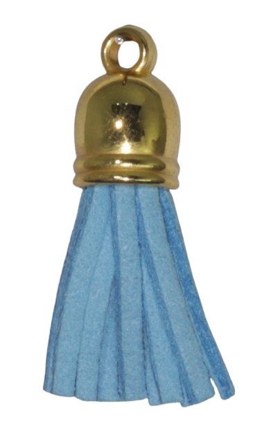 Tassels Gold 35mm Sky Blue No 27