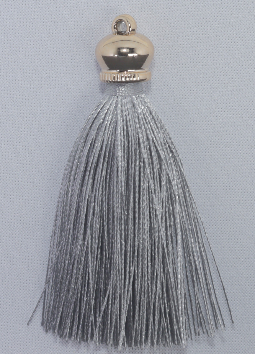 Tassels 90mm Light Gold Silver Grey No66