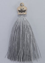 Tassels 90mm Light Gold Silver Grey No66