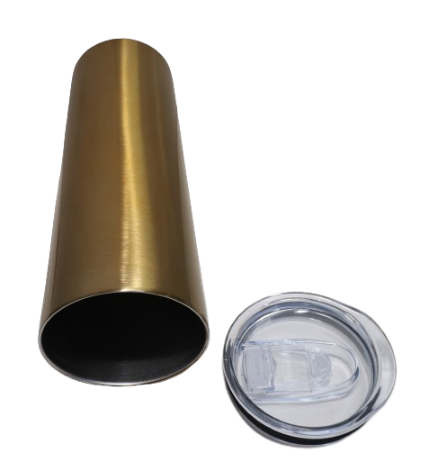 Double Wall Sippy Skinny 600ml Bronze Gold