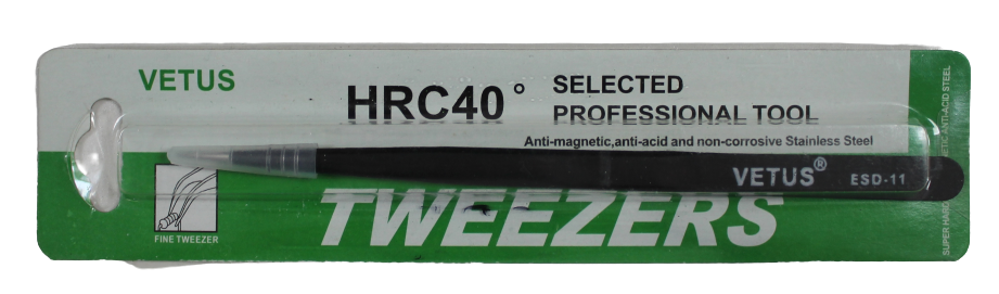Tweezers Vetus ESD-11 Straight Fine Tip