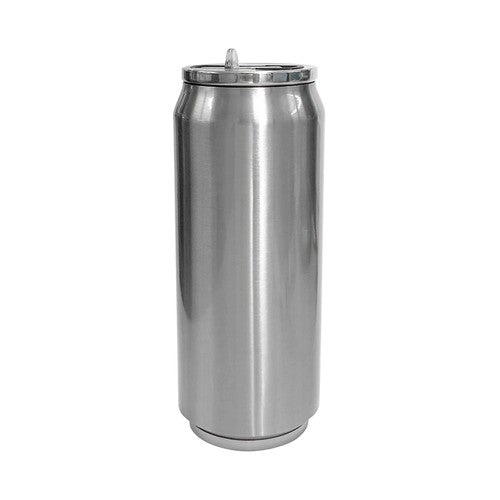 Flask coke can 500ml Silver