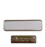 Name Badges Magnet Back Silver