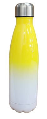 Flask Cola Bottle White & Yellow 500ml