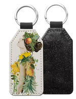 Keyrings Sublimation Glitter Back - Black 40 x 75 mm