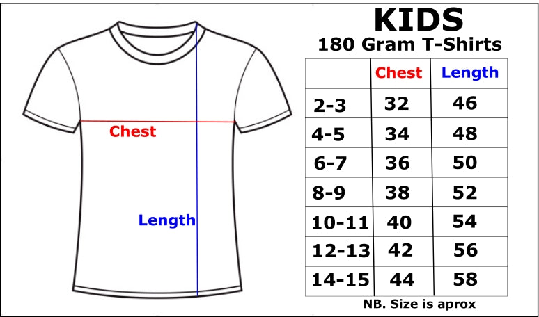 Tshirt Kids180g White 8-9
