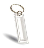 Keyring Pic insert Clear Acrylic Long 10 pcs