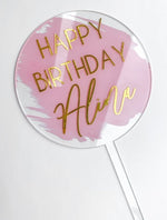 Cake Toppers Acrylic Perspex Round