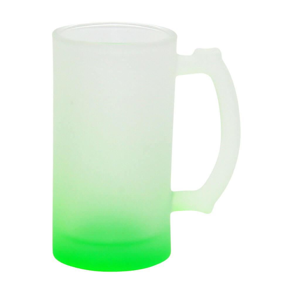 Mugs - Frosted Beer Mug Green 16 Oz Pack of 2