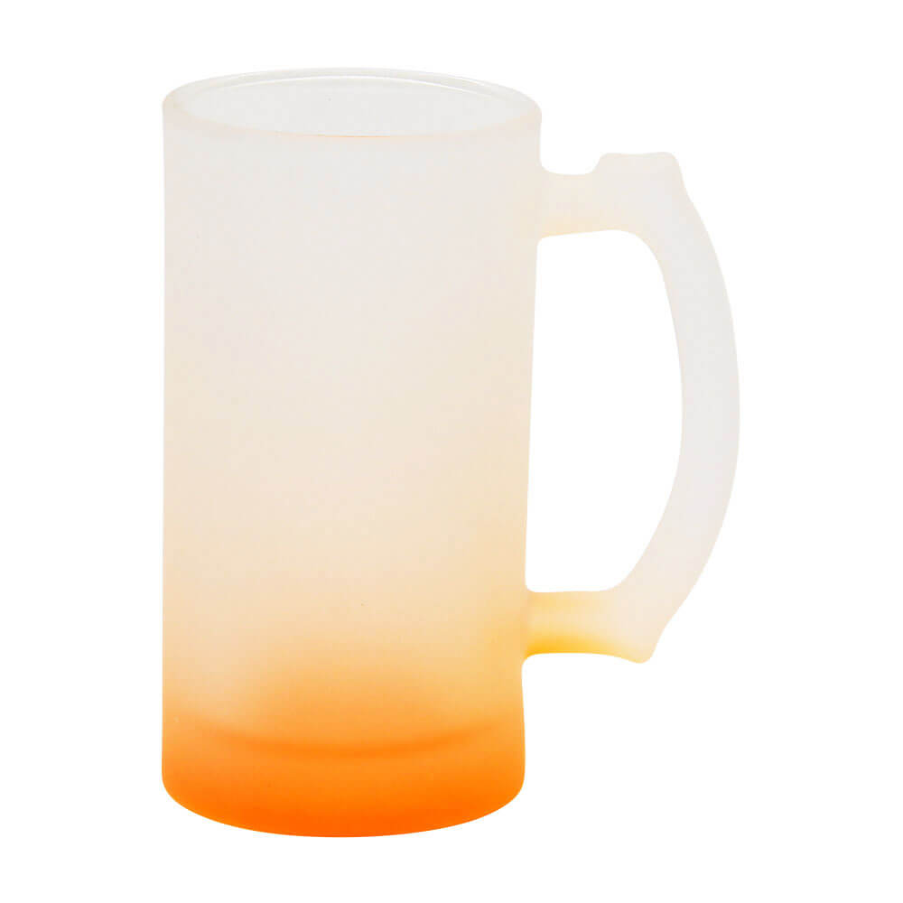Mugs - Frosted Beer Mug Orange 16 Oz Pack of 2
