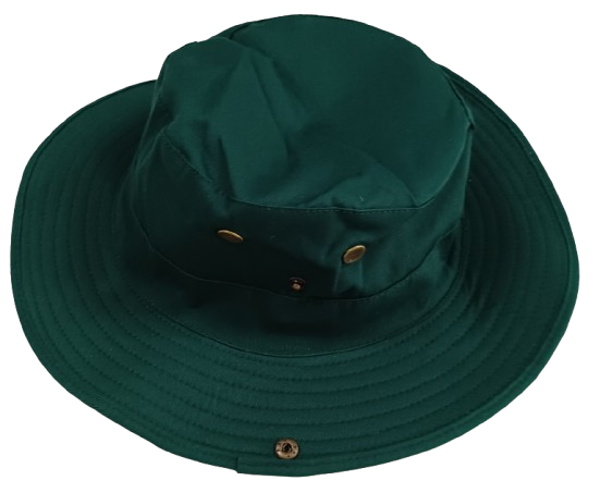 Cap Cricket Safari Style Round Brim Bottle Green