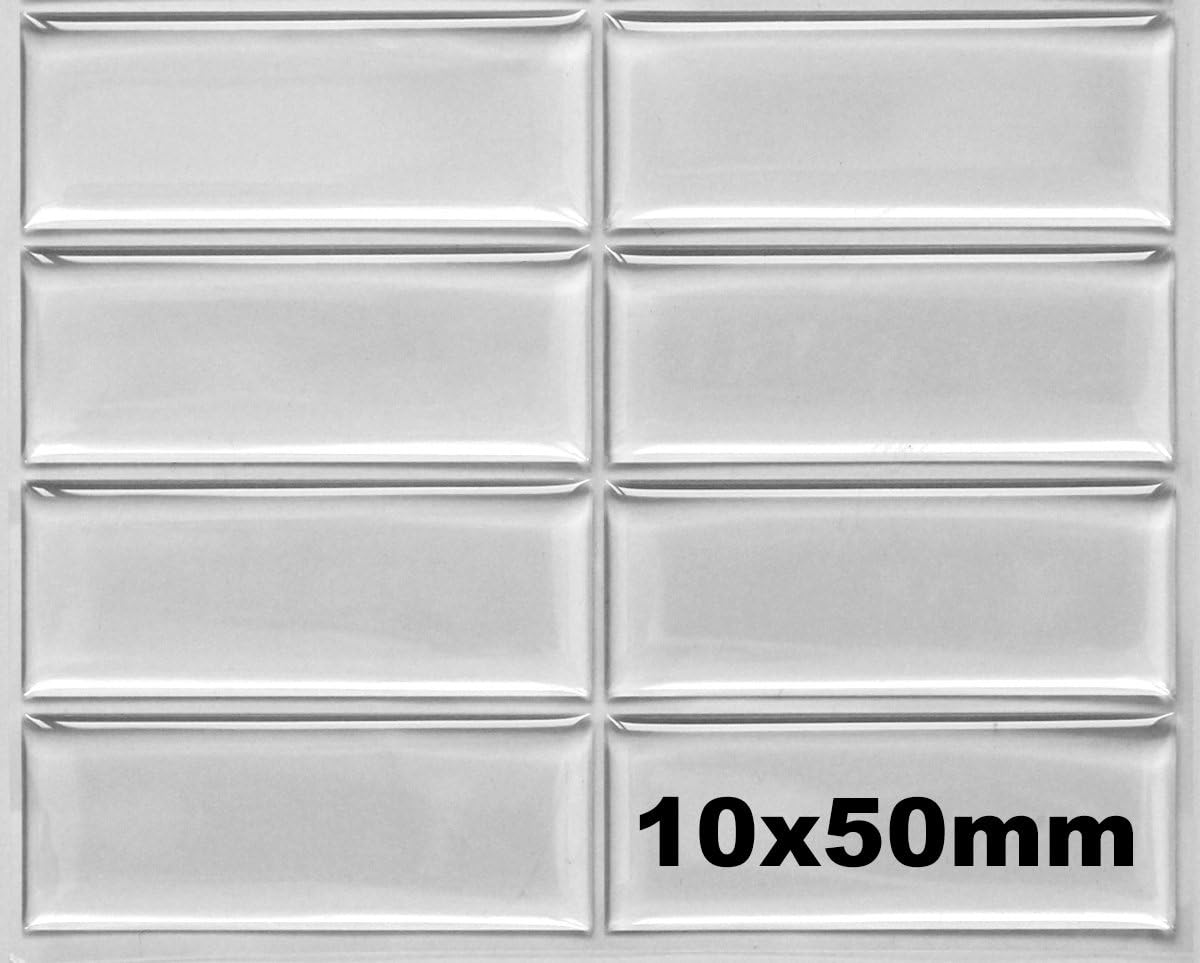 Clear Dome Resin Sticker 10x50mm 24pc