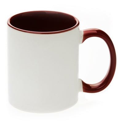 Mugs Inner Color and Handle Maroon