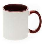 Mugs Inner Color and Handle Maroon