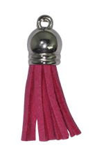 Tassels Silver 35mm Cerise Pink No 7