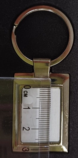 Keyrings Metal Rectangle Bevel Edge