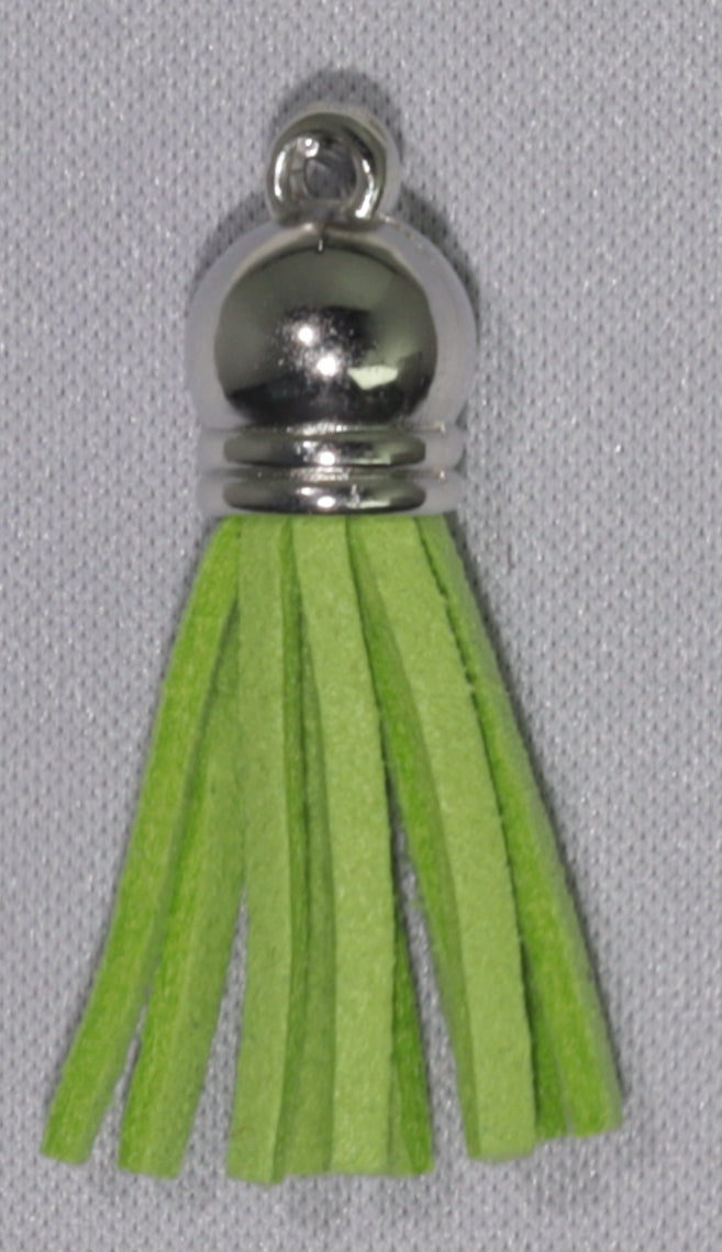 Tassels Silver 35mm Lime No 8
