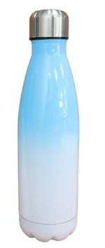 Flask Cola Bottle White & Blue 500ml