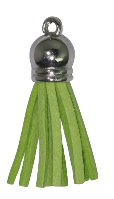 Tassels Silver 35mm Lime No 8