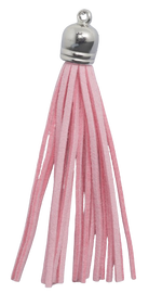 Tassels Silver 80mm Pink No 6