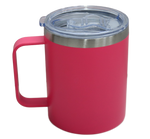 Double Wall Sippy Camping Mug 340ml Dark Pink