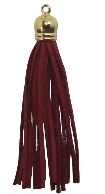 Tassels Gold 80mm Maroon No 51