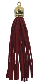 Tassels Gold 80mm Maroon No 51