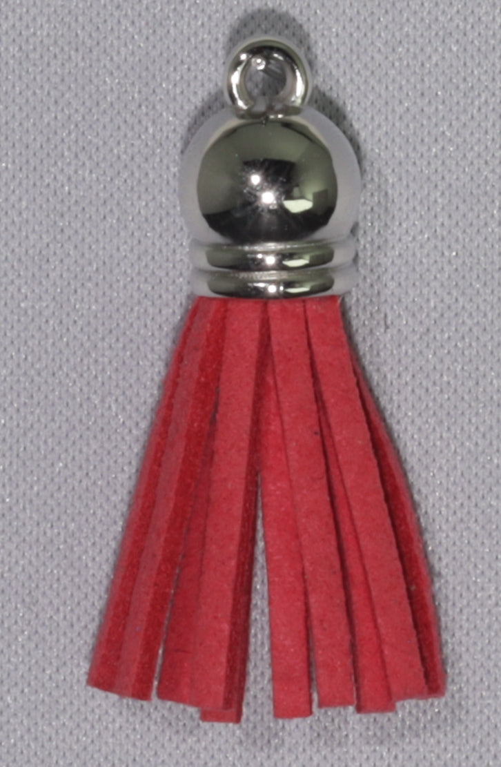 Tassels Silver 35mm Rose Red No 21
