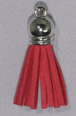 Tassels Silver 35mm Rose Red No 21