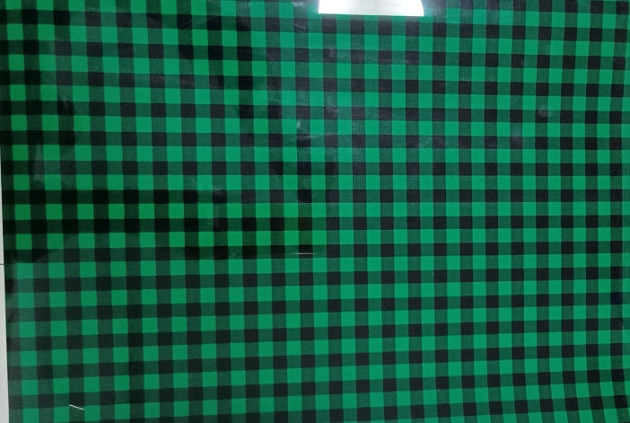 Vinyl HTV Pattern Grass Green and Black Check