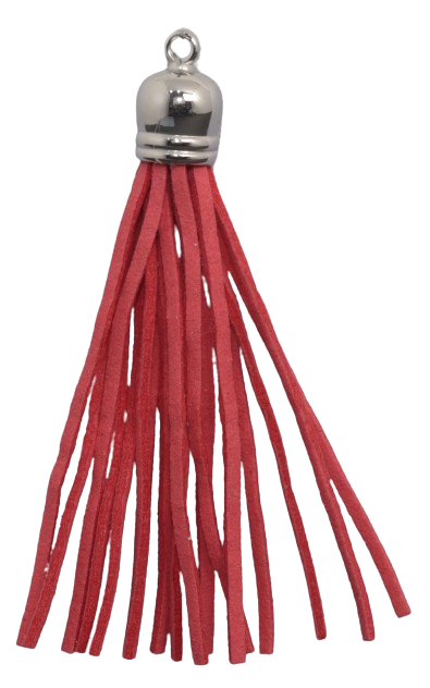 Tassels Silver 80mm Dark Pink No 45