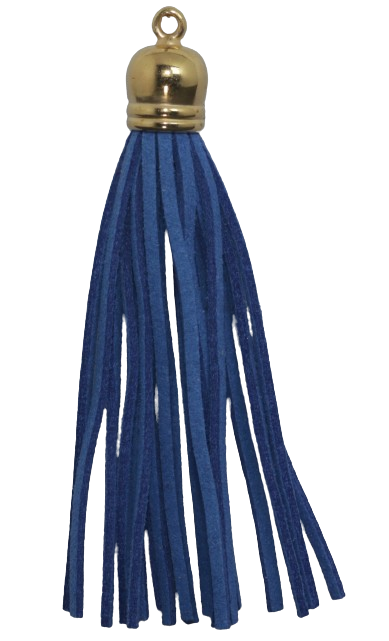 Tassels Gold 80mm Blue No 13