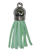 Tassels Silver 35mm Aqua Green No 11