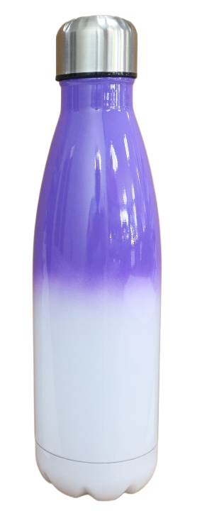 Flask Cola Bottle White & Purple 500ml