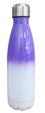 Flask Cola Bottle White & Purple 500ml