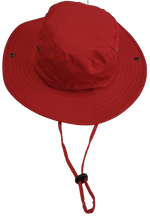 Cap Cricket Safari Style Round Brim Red