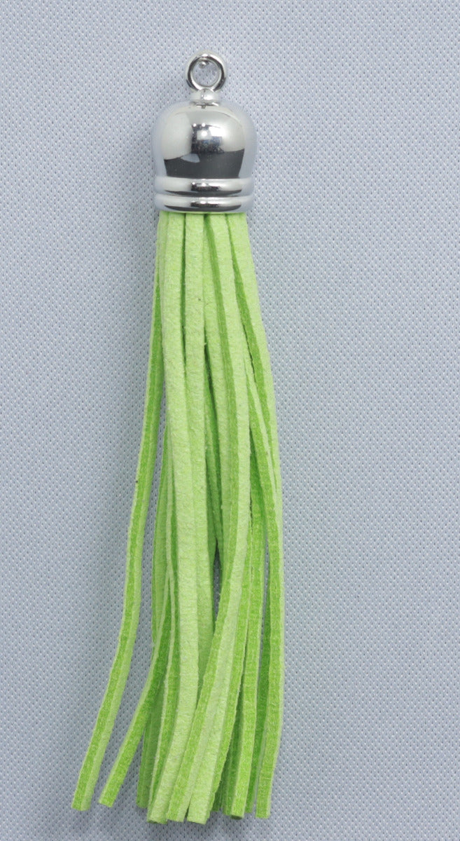 Tassels Silver 80mm Lime No 8