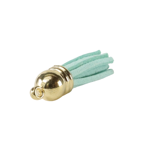 Tassels Gold 80mm Mid Blue No 52