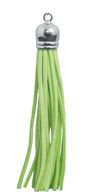 Tassels Silver 80mm Lime No 8