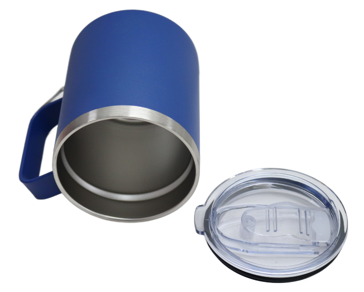 Double Wall Sippy Camping Mug 340ml Dark Blue