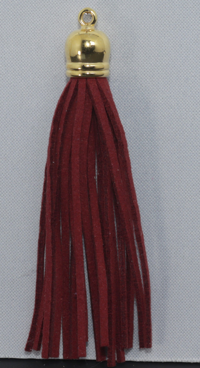 Tassels Gold 80mm Maroon No 51