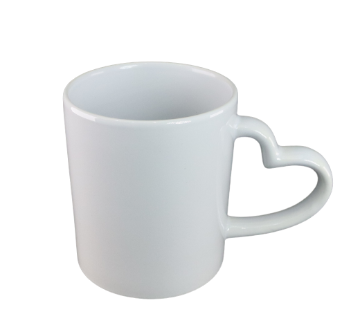 Mugs- 11Oz Heart Handle Sublimation AAA Grade (36pc)