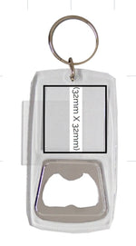 Keyring Pic insert Clear Acrylic with Bottle Opener 10pcs