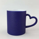 Mugs Magic Color Change Heart Handle Glitter Blue